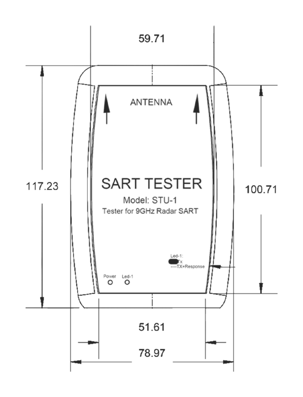 SART Tester STU 1 Dimensions